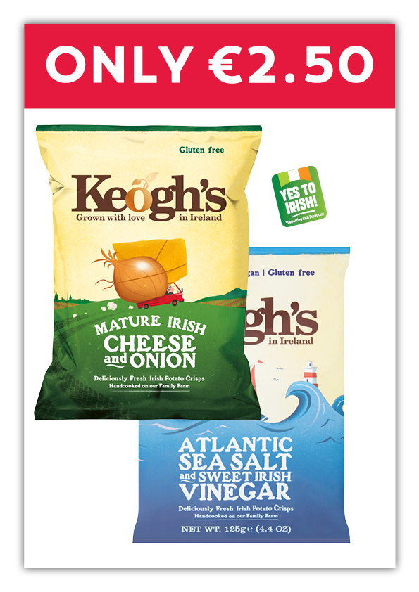 Keogh's Mature Irish Cheese & Onion / Atlantic Sea Salt and Sweet Irish Vinegar