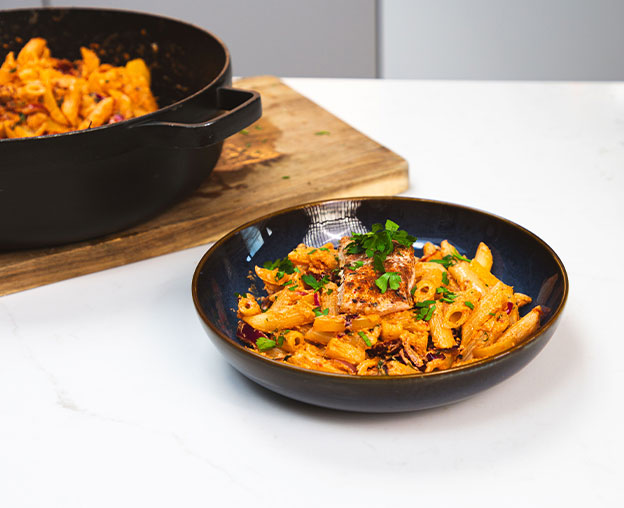 photo of Cajun Salmon Pasta with Garlic and Sundried Tomatoes